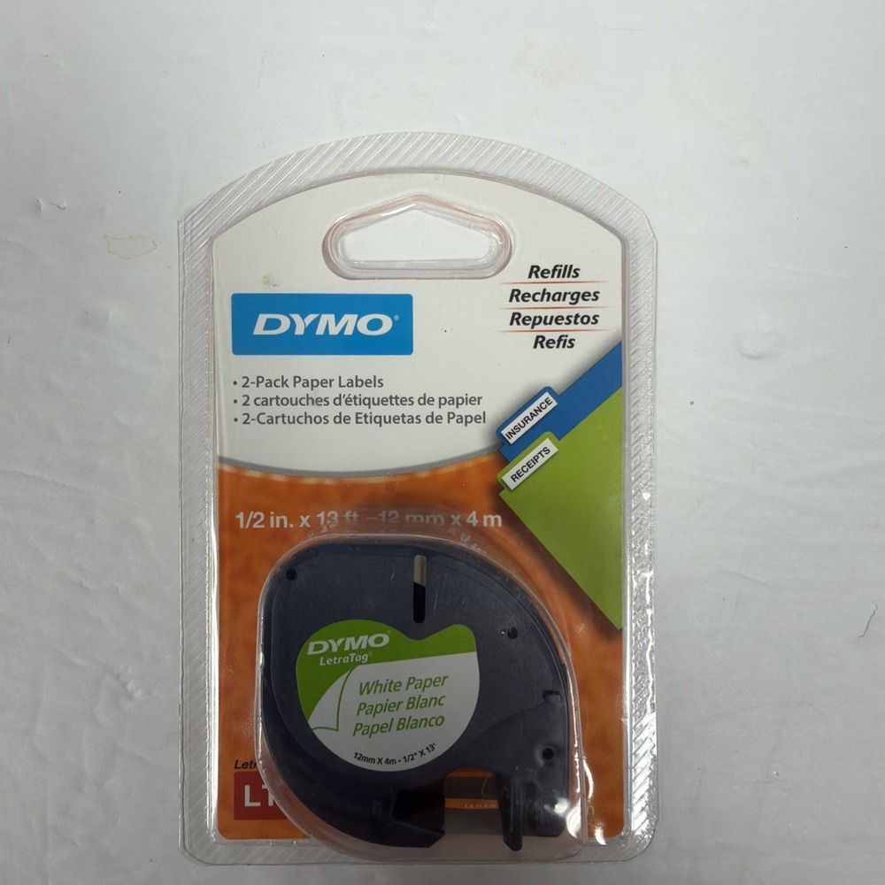 Dymo Label Refills 2-Pack White Paper 10697‎